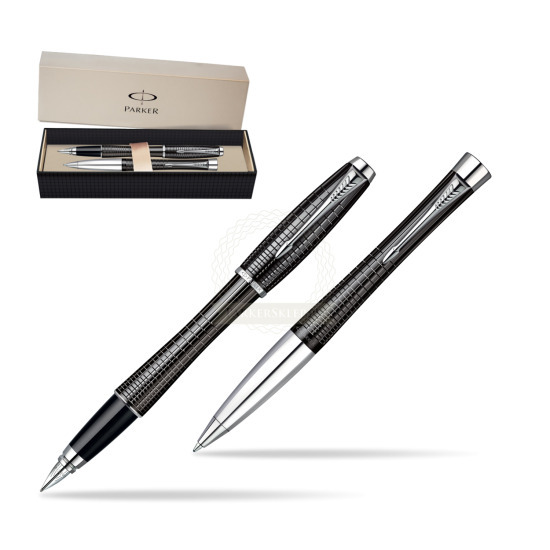 Zestaw prezentowy Parker Pióro + Długopis Parker Urban Premium Hebanowy Metal