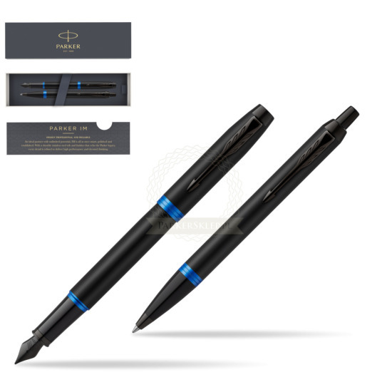 Zestaw prezentowy Parker Pióro wieczne + Długopis IM PROFESSIONALS VIBRANT RING Marine Blue