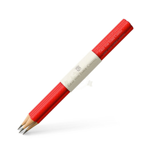 Ołówek Graf von Faber-Castell Guilloche India Red 3 szt.