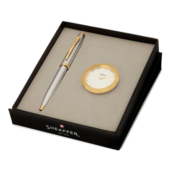Zestaw prezentowy Długopis Sheaffer 100 Chrom GT + zegarek