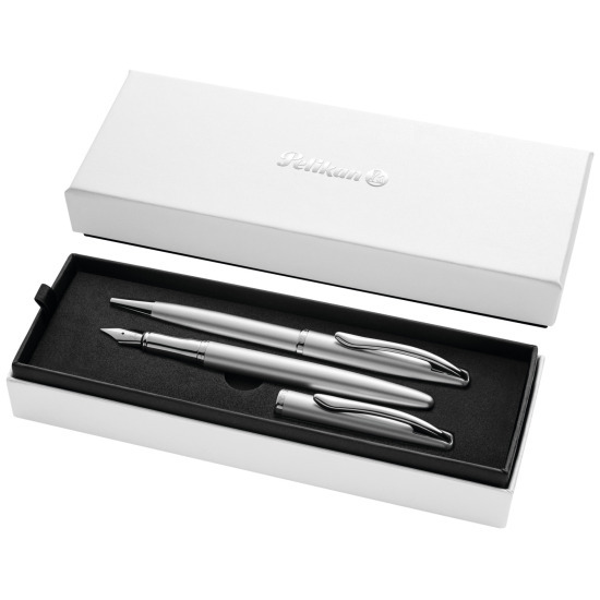 Zestaw pióro wieczne i długopis Pelikan Jazz Noble Elegance Silver