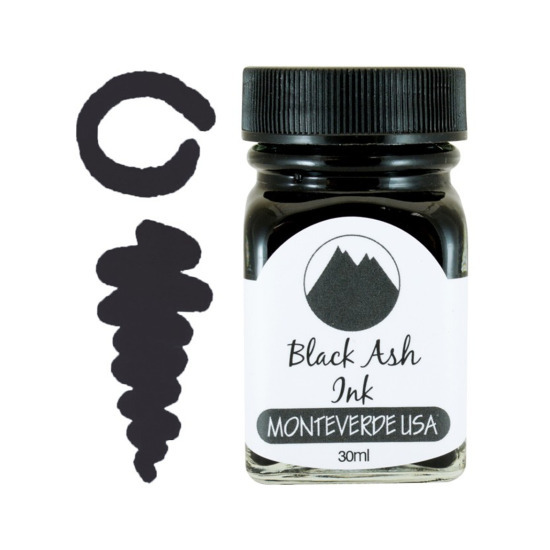 Atrament Monteverde Gemstone Czarny Ash 30 ml