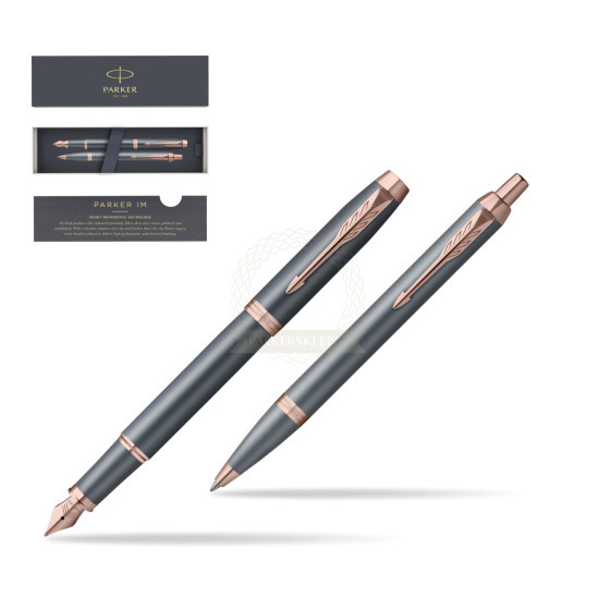 Zestaw Parker Pióro wieczne + Długopis IM TURQUOISE SLATE