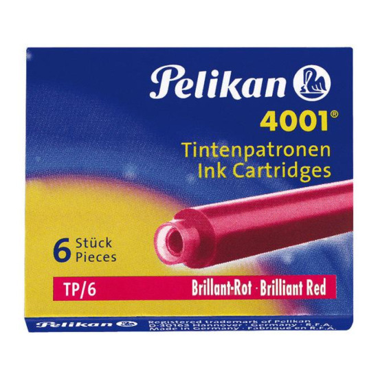 Naboje Pelikan Czerwone krótkie