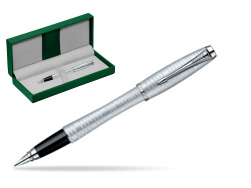 Pioro wieczne Parker Urban Premium Vacumatic Srebrny w zielonym pudełku skórzanym