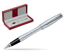 Pioro wieczne Parker Urban Premium Vacumatic Srebrny w czerwonym pudełku skórzanym