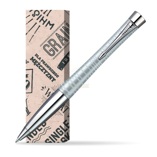 Długopis Urban Premium Vacumatic Srebrny w obwolucie Męski świat