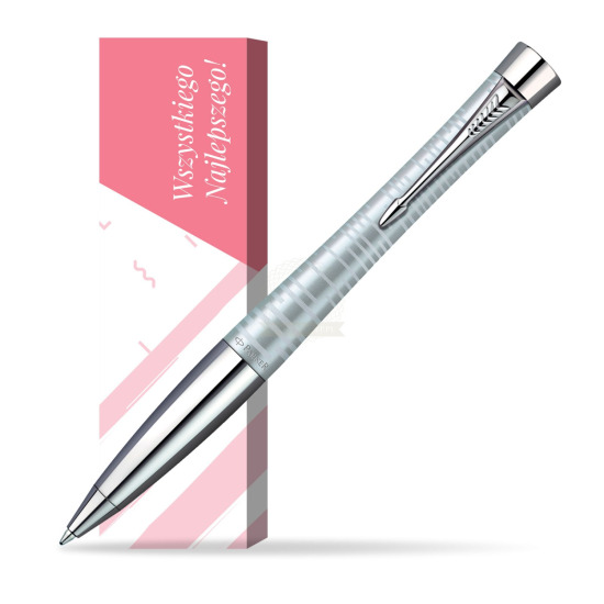 Długopis Urban Premium Vacumatic Srebrny w obwolucie Wszystkiego najlepszego