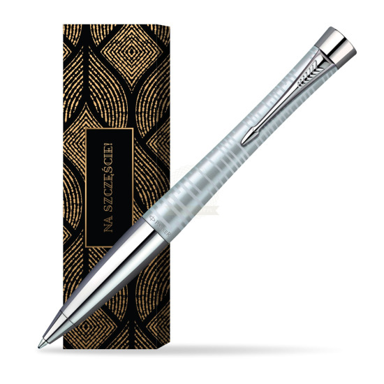 Długopis Urban Premium Vacumatic Srebrny w obwolucie Szczęśliwy traf