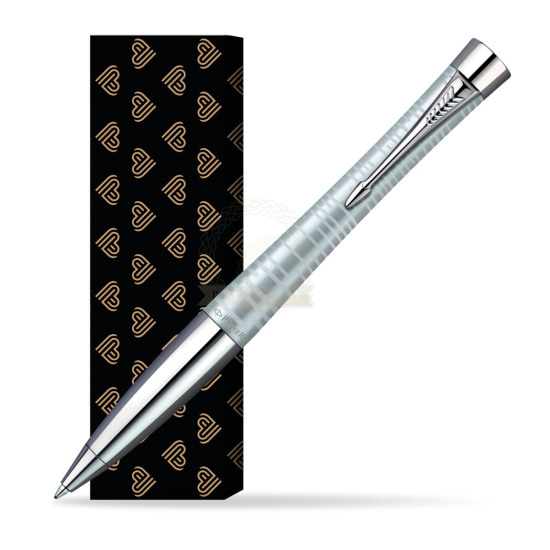 Długopis Urban Premium Vacumatic Srebrny w obwolucie Złote Serca