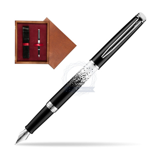 Pióro wieczne Waterman Hemisphere Ombres & Lumieres CT w pudełku drewnianym Mahoń Single Bordo