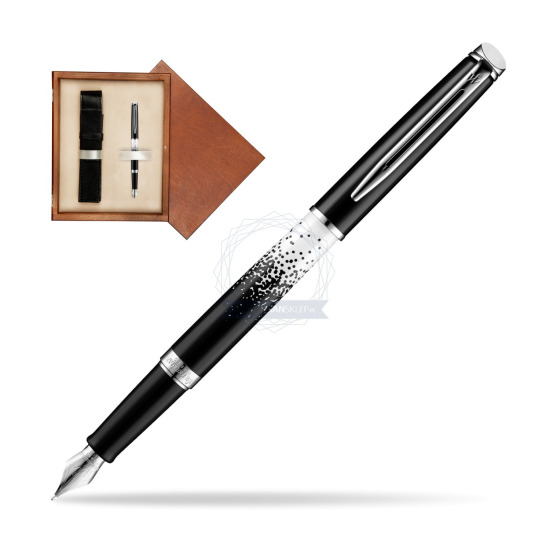 Pióro wieczne Waterman Hemisphere Ombres & Lumieres CT w pudełku drewnianym Mahoń Single Ecru