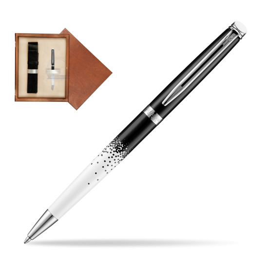 Długopis Waterman Hemisphere Ombres & Lumieres CT w pudełku drewnianym Mahoń Single Ecru