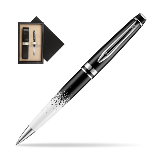 Długopis Waterman Expert Deluxe Ombres & Lumieres CT w pudełku drewnianym Czerń Single Ecru