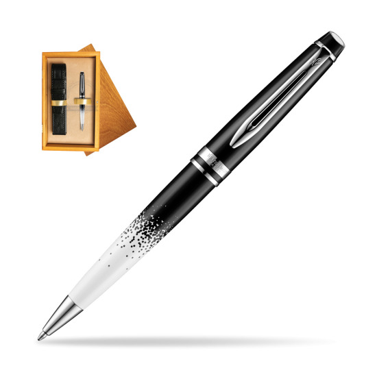 Długopis Waterman Expert Deluxe Ombres & Lumieres CT w pudełku drewnianym Honey Single Ecru