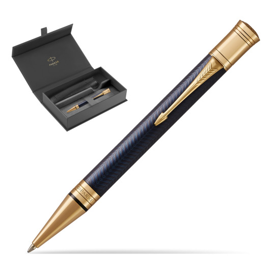 Długopis Parker Duofold Centennial Prestige Niebieska Jodełka GT w oryginalnym pudełku Parker, wsuwane etui