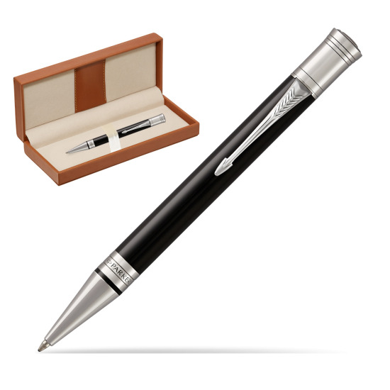 Długopis Parker  Duofold Czarna Laka CT w pudełku classic brown
