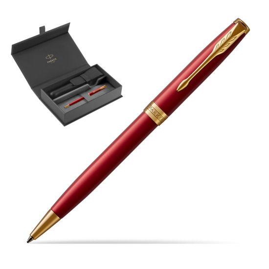 Długopis Parker Sonnet Czerwona Laka GT w oryginalnym pudełku Parker, zamykane etui