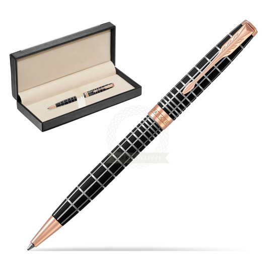 Długopis Parker Sonnet Brązowa Laka PGT w pudełku classic black