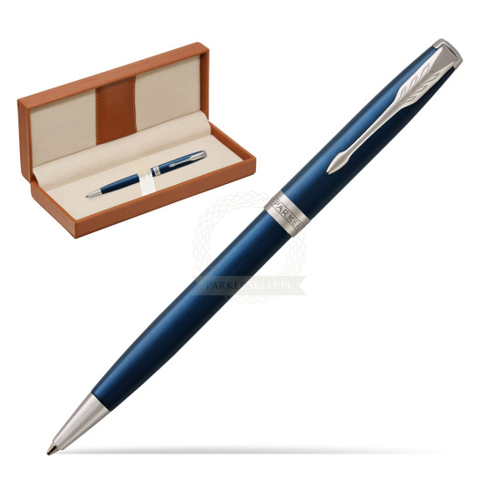 Długopis Parker Sonnet Niebieska Laka CT w pudełku classic brown