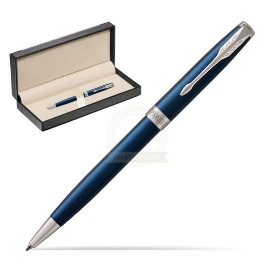 Długopis Parker Sonnet Niebieska Laka CT w pudełku classic black