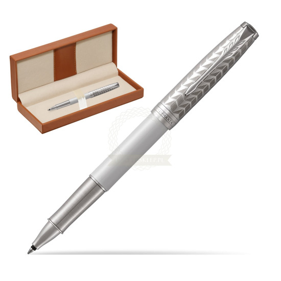 Pióro kulkowe Parker Sonnet Perła i Metal CT w pudełku classic brown