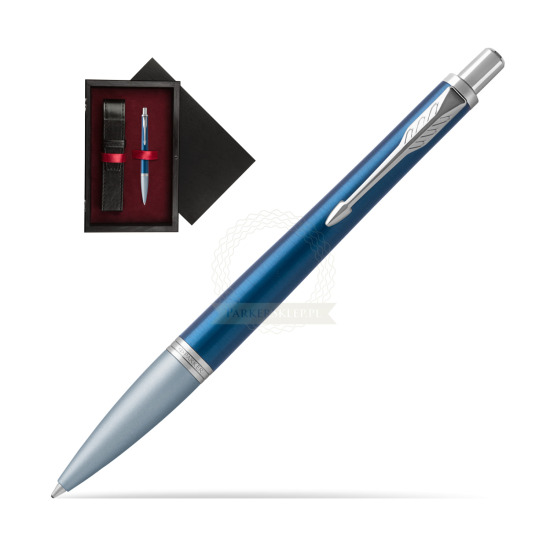 Długopis Parker Urban Premium Dark Blue CT w pudełku drewnianym Czerń Single Bordo