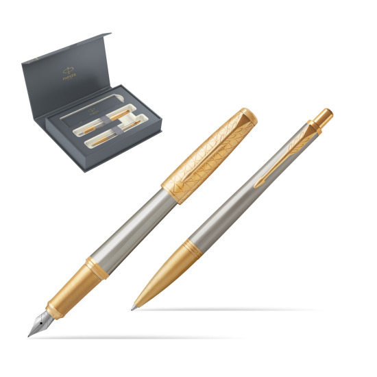Zestaw prezentowy Parker Pióro wieczne + Długopis Urban Premium Aureate Powder GT w pudełku Parker Duo 2022