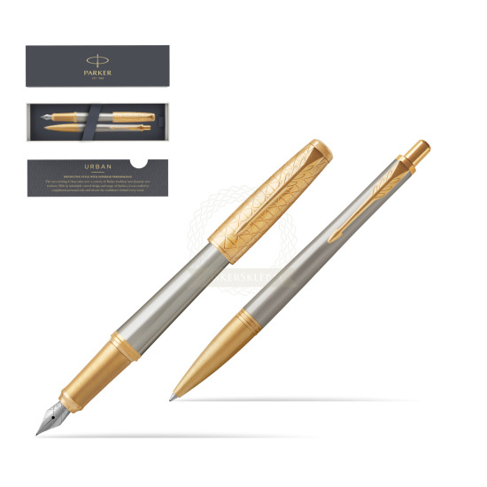 Zestaw prezentowy Parker Pióro wieczne + Długopis Urban Premium Aureate Powder GT 