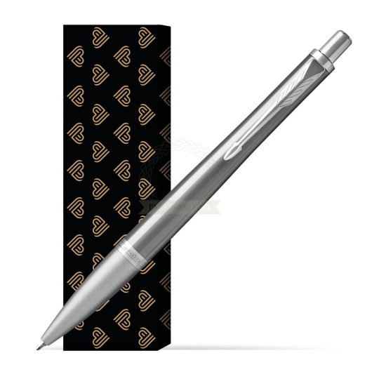 Długopis Parker Urban Premium Silvered Powder CT w obwolucie Złote Serca