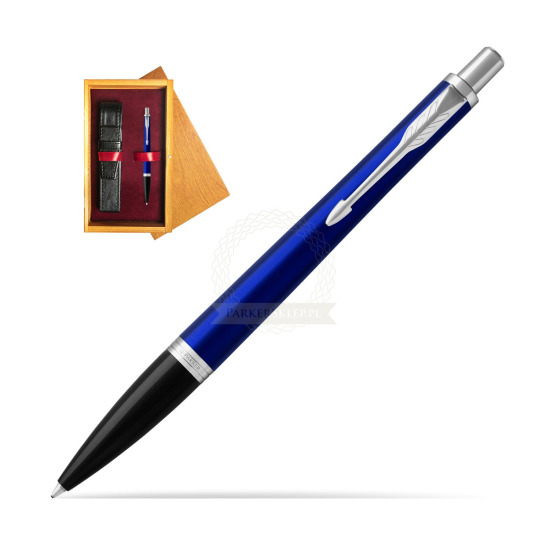 Długopis Parker Urban Nightsky Blue CT T2016 w pudełku drewnianym Honey Single Bordo