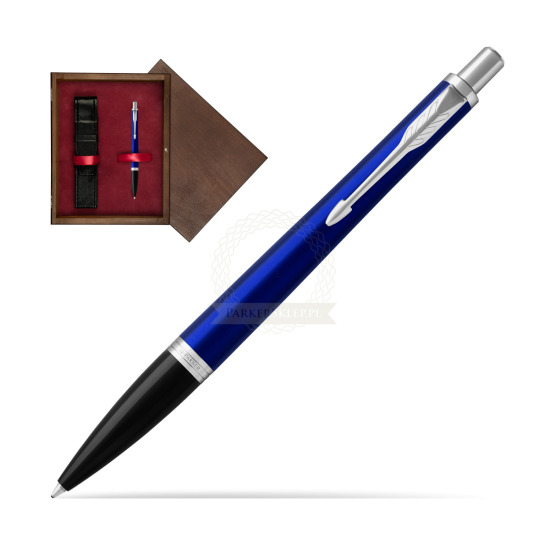 Długopis Parker Urban Nightsky Blue CT T2016 w pudełku drewnianym Wenge Single Bordo