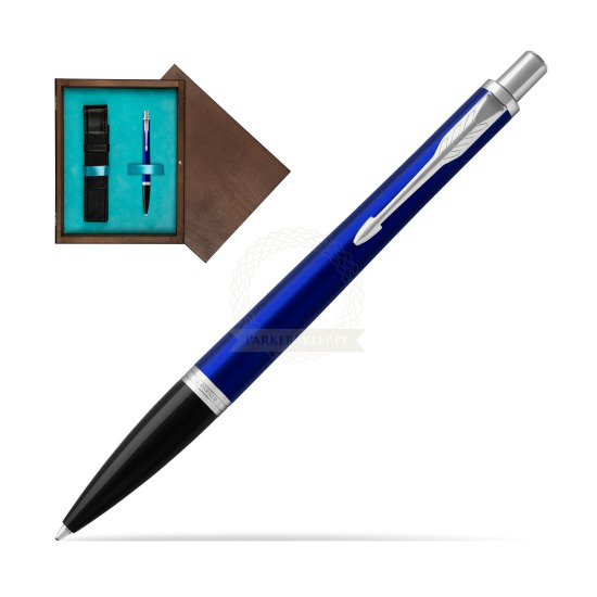 Długopis Parker Urban Nightsky Blue CT T2016 w pudełku drewnianym Wenge Single Turkus
