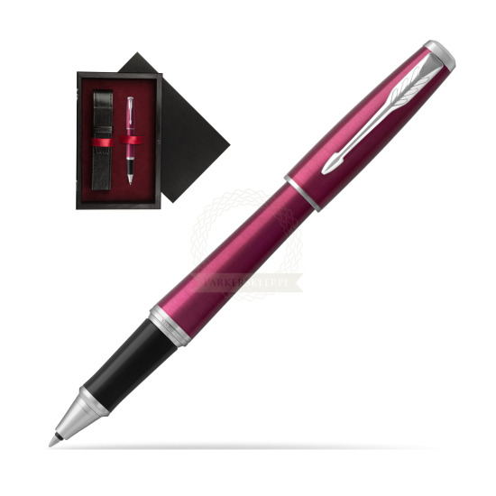 Pióro kulkowe Parker Urban Vibrant Magenta CT w pudełku drewnianym Czerń Single Bordo