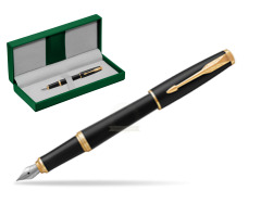 Pióro wieczne Parker Urban Muted Black GT w zielonym pudełku skórzanym