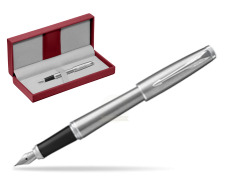 Pióro wieczne Parker Urban Metro Metallic CT w czerwonym pudełku skórzanym