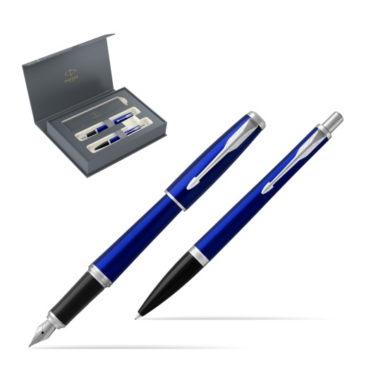 Zestaw Prezentowy Parker Pióro wieczne + Długopis Urban Nightsky Blue CT w pudełku Parker Duo 2022