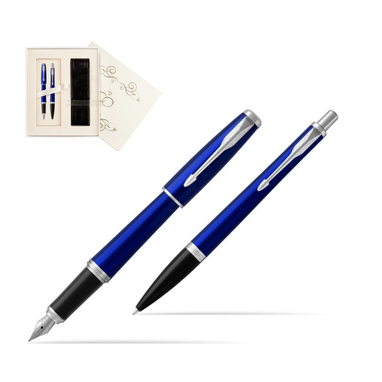 Zestaw Prezentowy Parker Pióro wieczne + Długopis Urban Nightsky Blue CT w pudełku Ślub