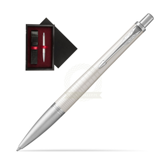 Długopis Parker Urban Premium Metaliczny Perłowy CT T2016 w pudełku drewnianym Czerń Single Bordo