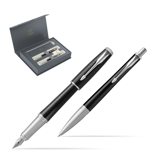 Zestaw prezentowy Parker Pióro wieczne + Długopis Urban Premium Hebanowy CT w pudełku Parker Duo 2022