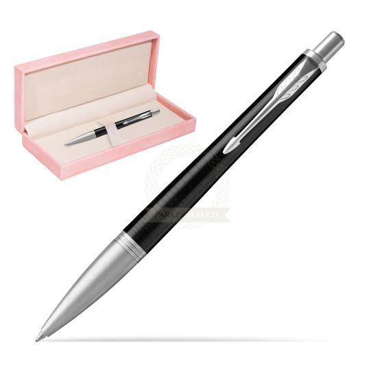 Długopis Parker Urban Premium Hebanowy CT w różowym pudełku zamszowym