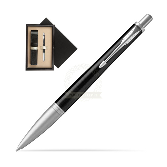 Długopis Parker Urban Premium Hebanowy CT w pudełku drewnianym Czerń Single Ecru