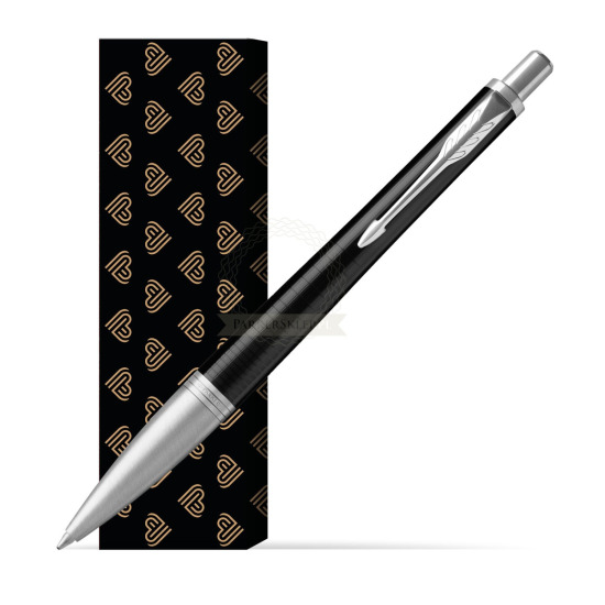 Długopis Parker Urban Premium Hebanowy CT w obwolucie Złote Serca