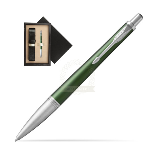 Długopis Parker Urban Premium  Zielony CT w pudełku drewnianym Czerń Single Ecru