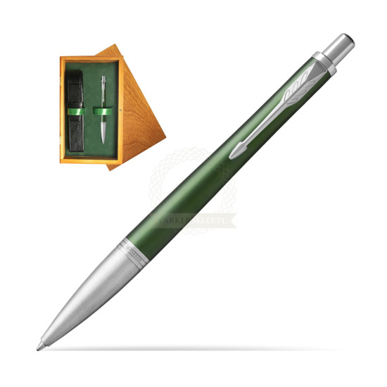 Długopis Parker Urban Premium  Zielony CT w pudełku drewnianym Honey Single Zieleń