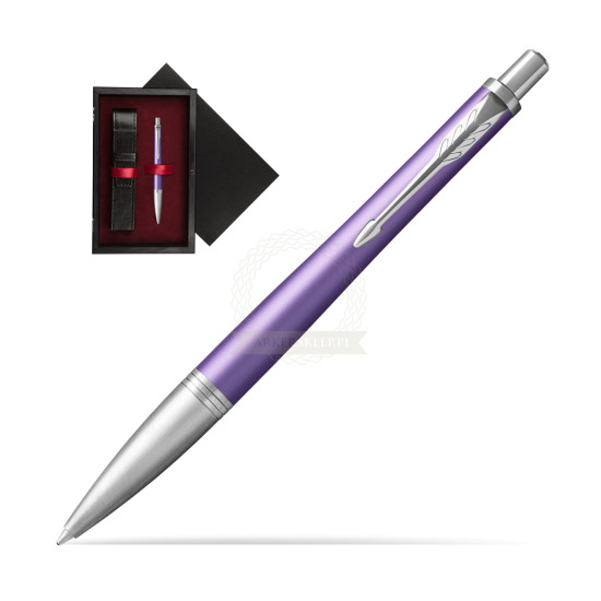 Długopis Parker Urban Premium Fioletowy CT w pudełku drewnianym Czerń Single Bordo