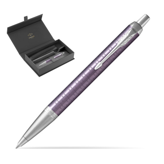 Długopis Parker IM Premium Ciemny Fioletowy CT w oryginalnym pudełku Parker, wsuwane etui