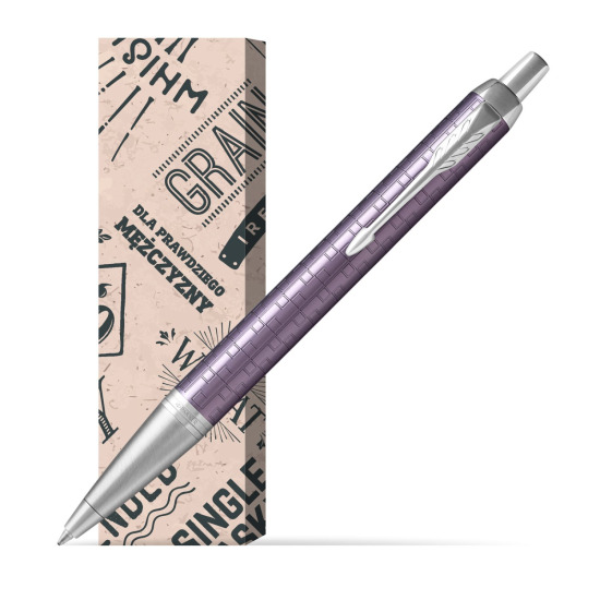 Długopis Parker IM Premium Ciemny Fioletowy CT w obwolucie Męski świat