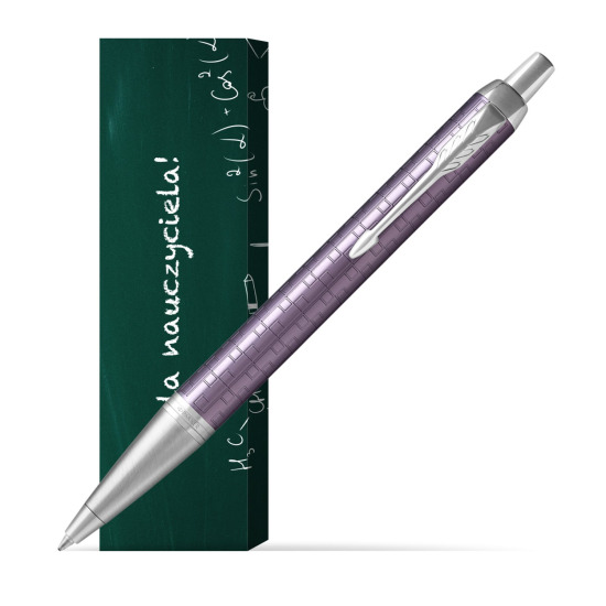 Długopis Parker IM Premium Ciemny Fioletowy CT w obwolucie Szkoła