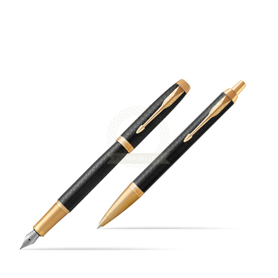 Zestaw prezentowy Parker Pióro wieczne + Długopis IM Premium Black  GT 